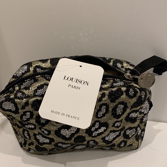 Louison Paris Depose Sequin Leopard Sparkle  Silver Black Metallic Bag Clutch 🤍 - Picture 14 of 16